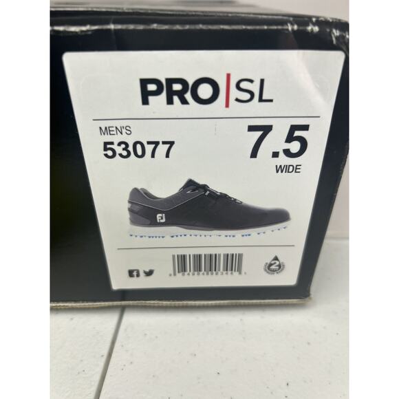 FootJoy Pro SL Golf Shoes 53077 - Black/Charcoal/Light Blue- Size 7.5 main image 7